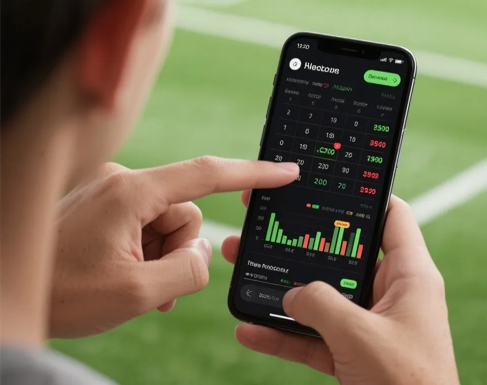 手機查看賽程與賠率比較示意