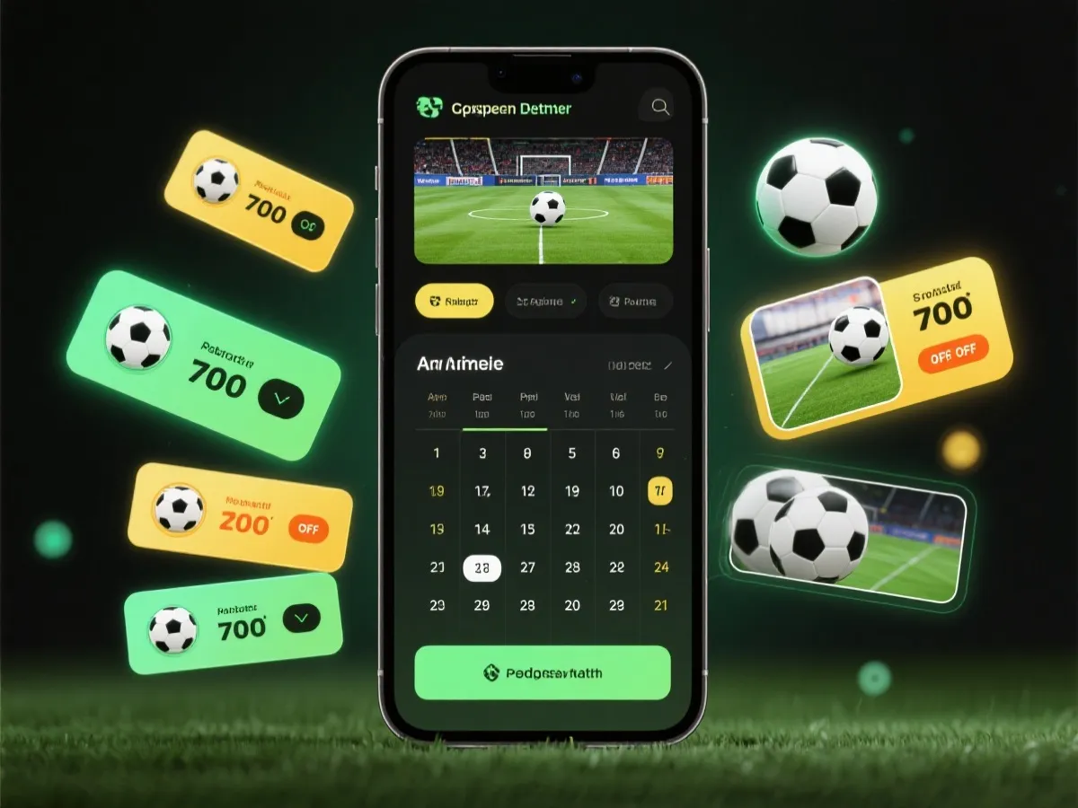 世界盃優惠與手機註冊介面示意圖